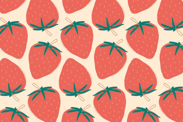 Free Vector | Seamless strawberry pattern pastel background