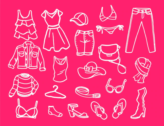 Free Vector | Set of fashion elements for women