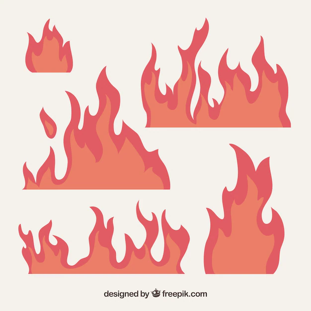 Free Vector | Set of flames