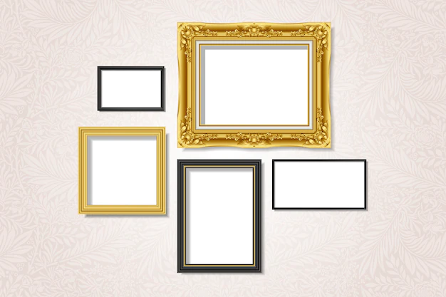 Free Vector | Set of gallery frames