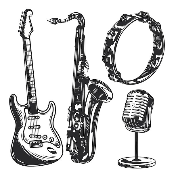 Free Vector | Set of musical instruments