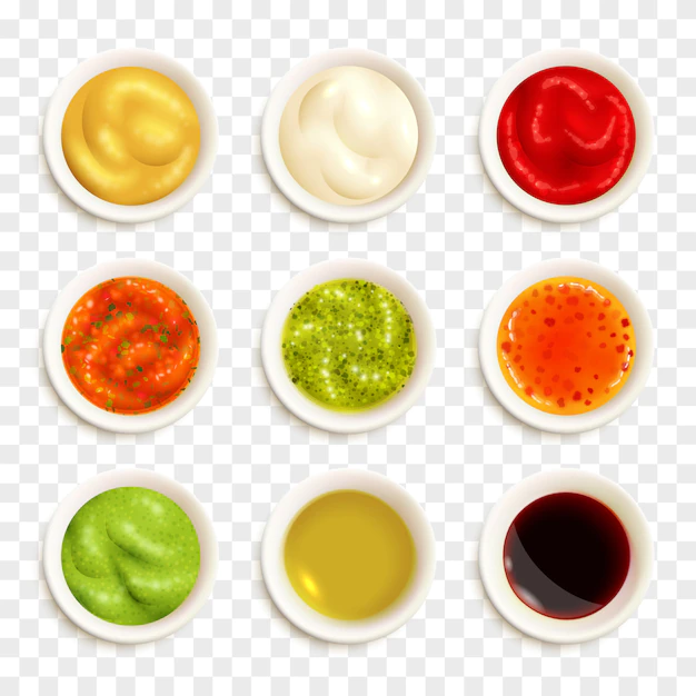 Free Vector | Set of sauce icons