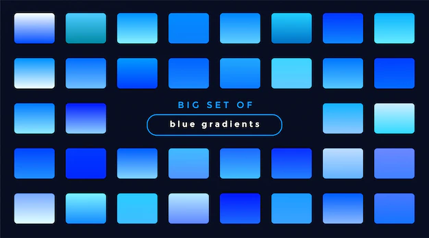 Free Vector | Set of smooth blue gradients
