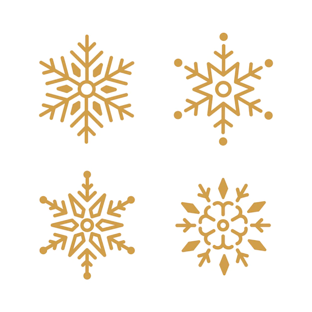 Free Vector | Set of snowflakes christmas design vector