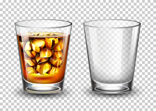 Free Vector | Set of transparent glass