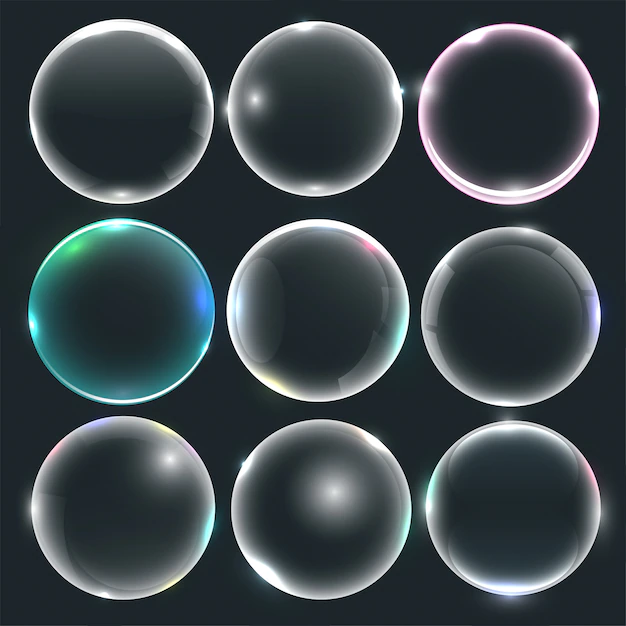 Free Vector | Set of water or soap bubbles