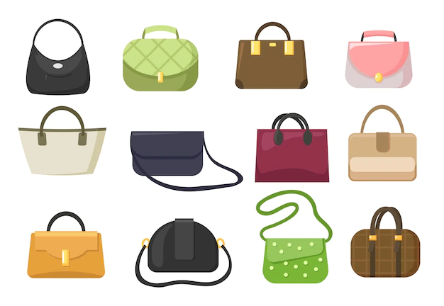 Free Vector | Set of woman luxury handbags and purses illustration