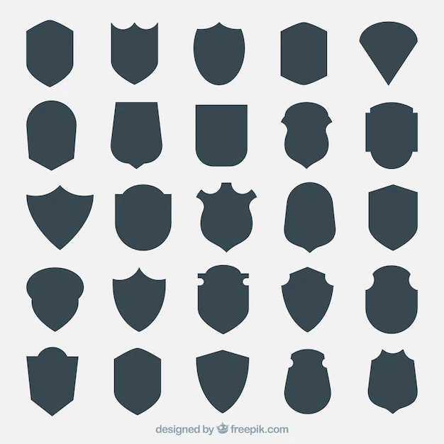 Free Vector | Shields shapes