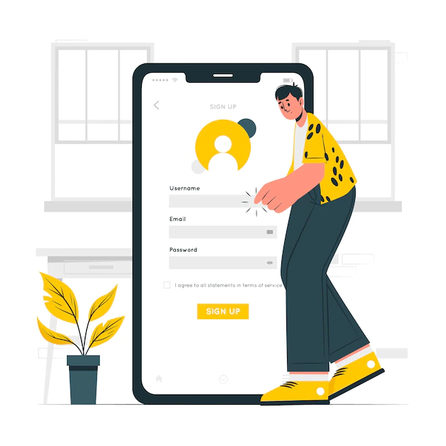 Free Vector | Sign up concept illustration