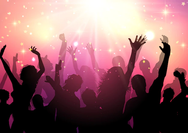 Free Vector | Silhouette of a party audience