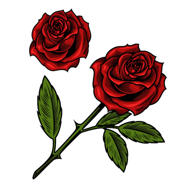 Free Vector | Single beautiful red rose