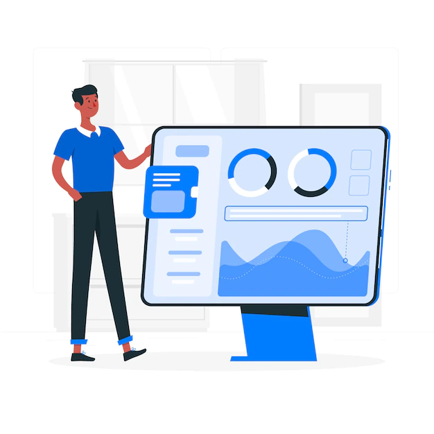 Free Vector | Site stats concept illustration