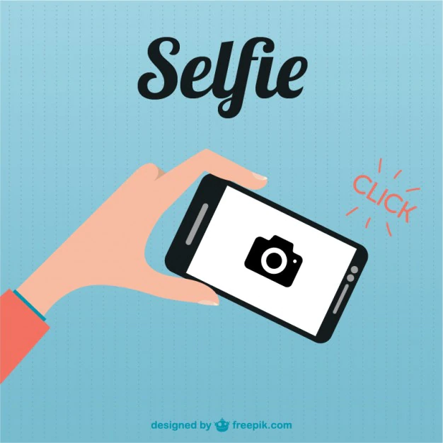 Free Vector | Smartphone selfie flat illustration