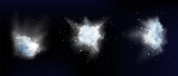 Free Vector | Snow powder white explosion or snowflakes clouds