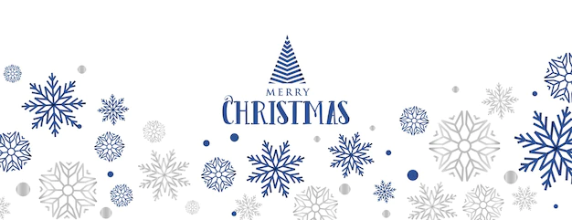 Free Vector | Snowflakes decorative banner for merry christmas festival