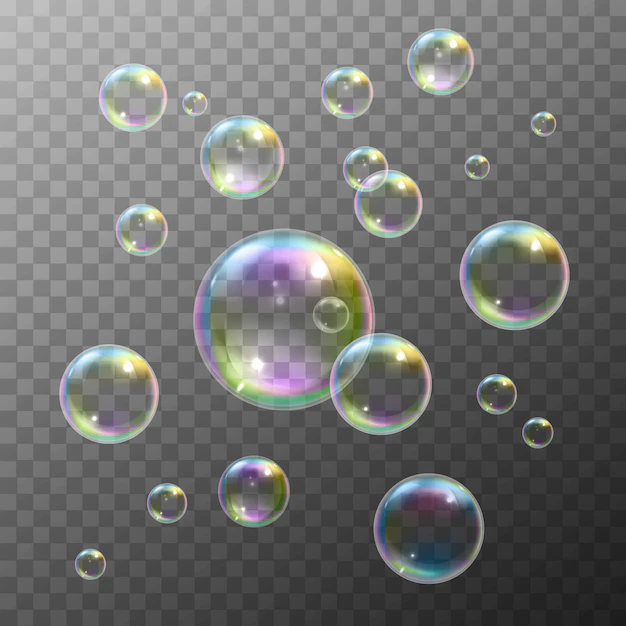Free Vector | Soap bubbles set