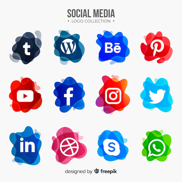 Free Vector | Social media logotype collection