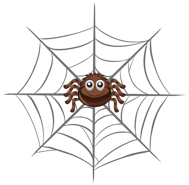 Free Vector | Spider on spider web