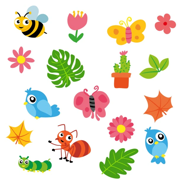 Free Vector | Spring elements collection