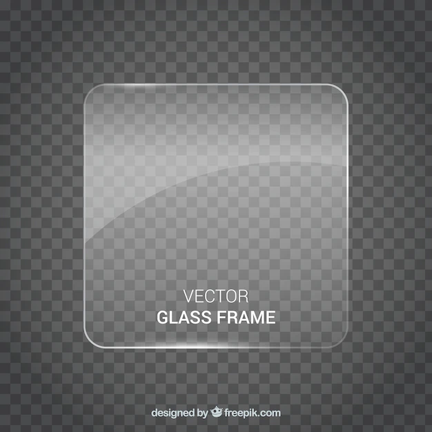Free Vector | Square shaped glass frame in realistic style