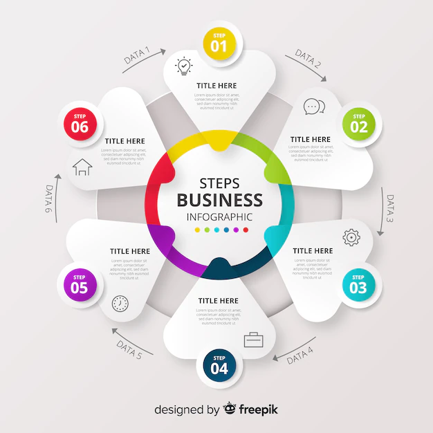 Free Vector | Step business infographic