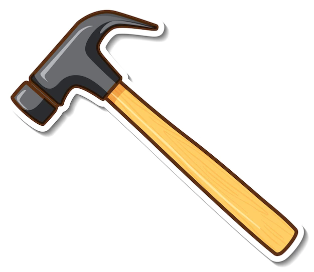 Free Vector | Sticker design with claw hammer isolated