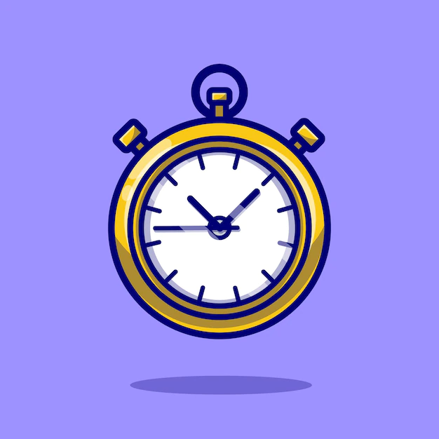 Free Vector | Stopwatch timer cartoon icon illustration.