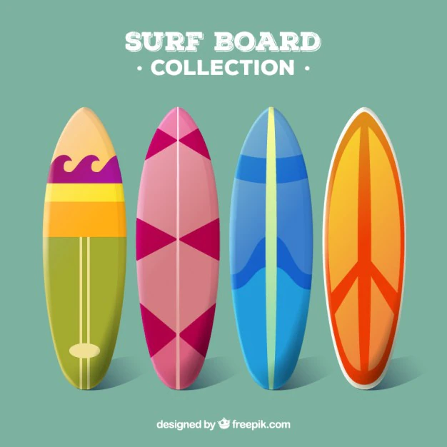 Free Vector | Surfboard collection in modern style