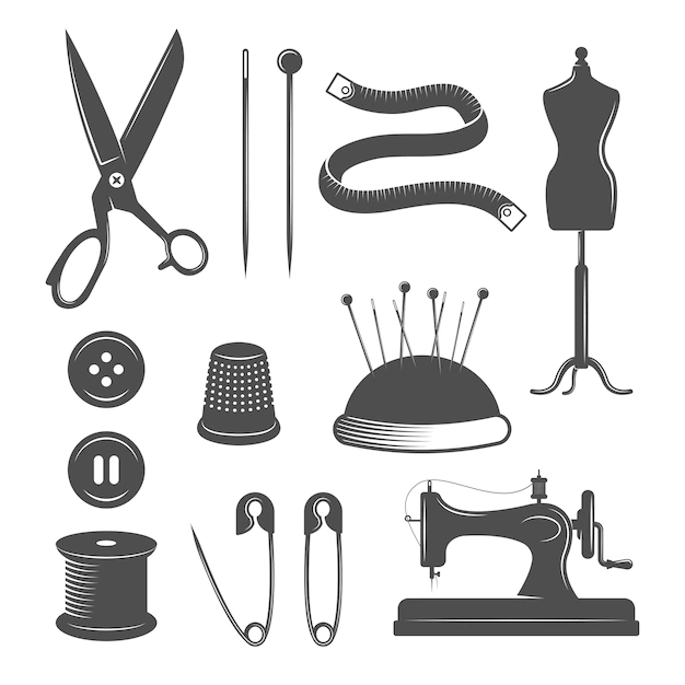 Free Vector | Tailor elements set