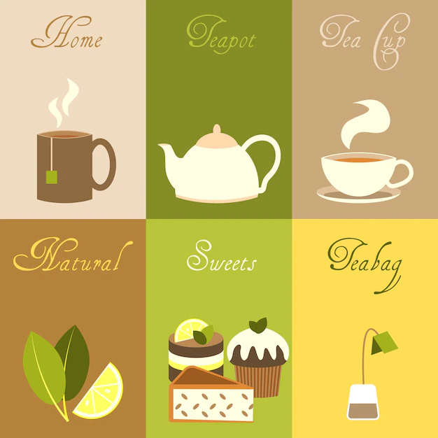 Free Vector | Tea elements collection