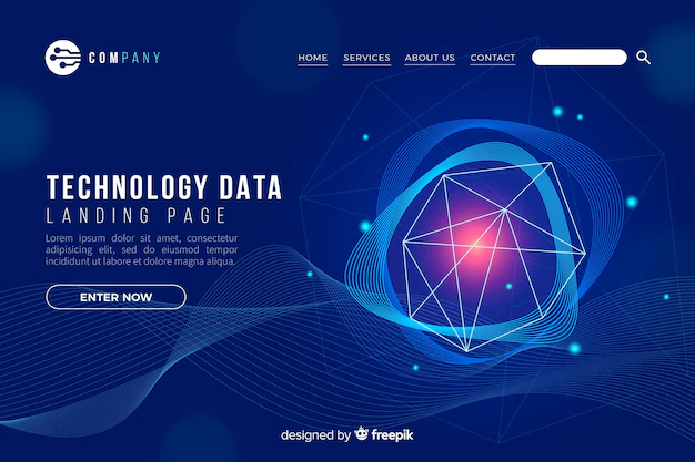 Free Vector | Technology concept landing page