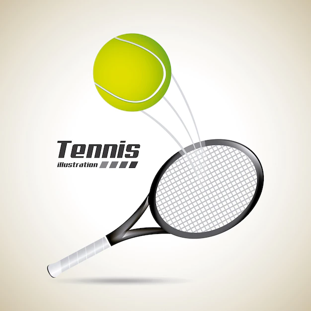 Free Vector | Tennis with ball and racket