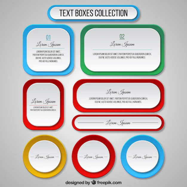 Free Vector | Text boxes template collection