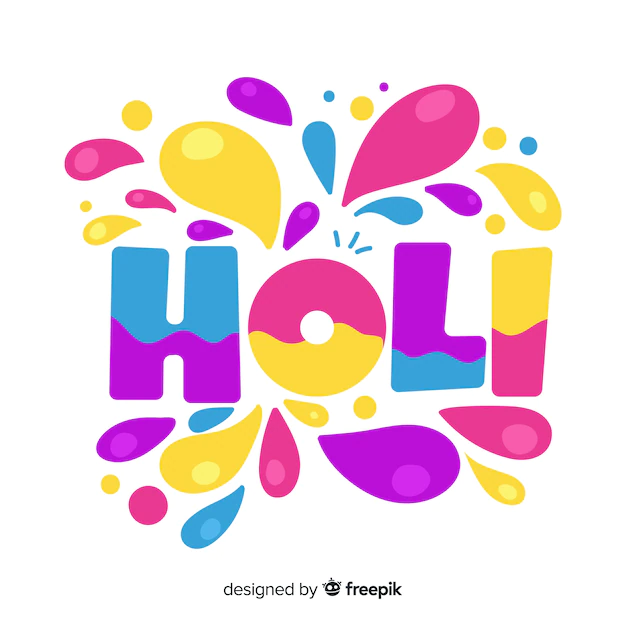 Free Vector | Text holi festival background