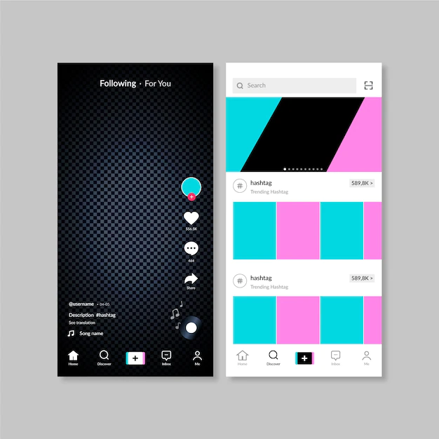 Free Vector | Tiktok interface