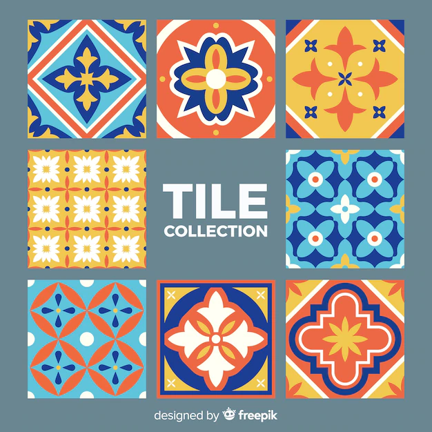 Free Vector | Tile collection of eight