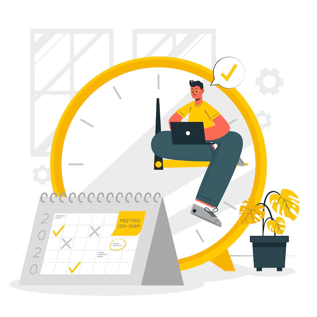 Free Vector | Time management concept illustration