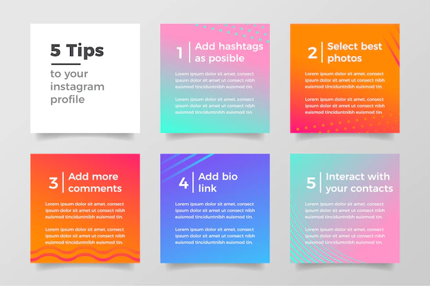 Free Vector | Tips instagram post collection