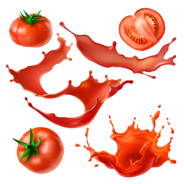 Free Vector | Tomatoes berry and juice