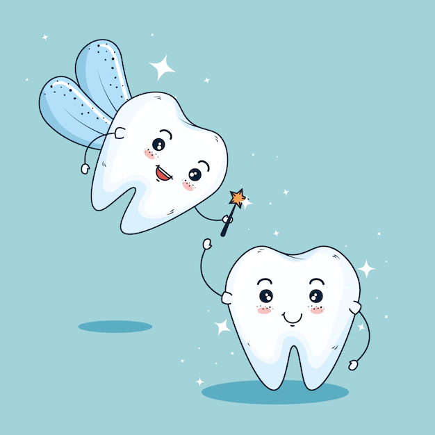 Free Vector | Tooth fairy for dental medicine hygiene