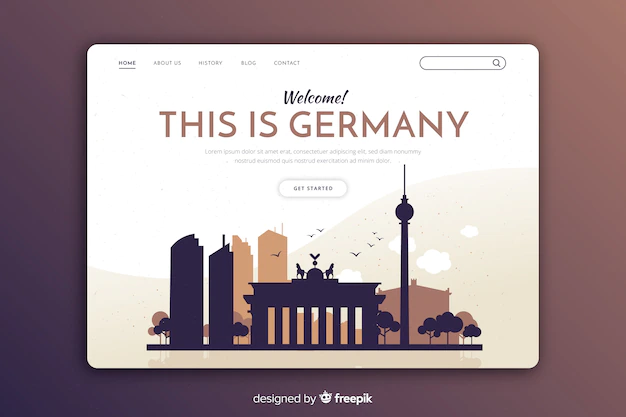 Free Vector | Touristic invitation to germany template