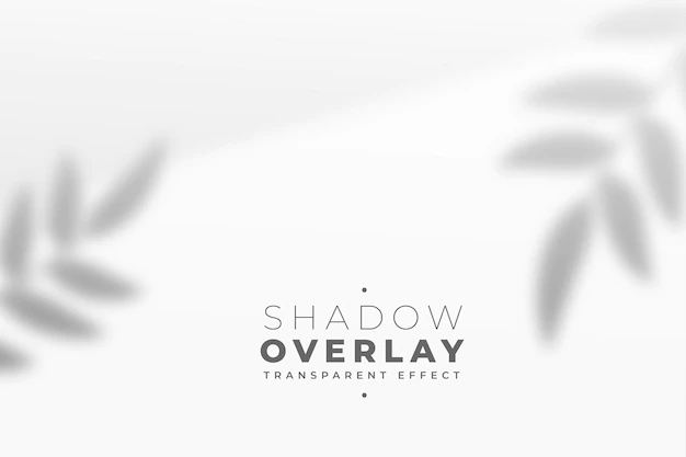 Free Vector | Transparent leaves overlay shadow effect background