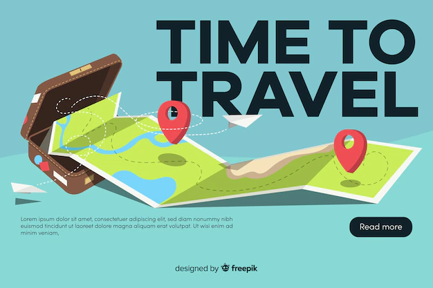 Free Vector | Travel banner with flat design