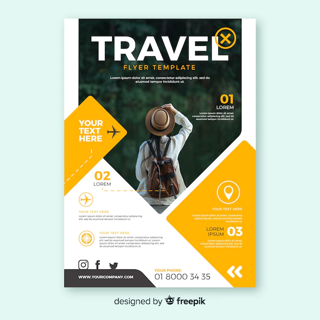 Free Vector | Travel flyer template