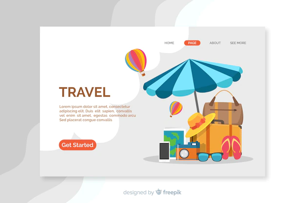 Free Vector | Travel landing page