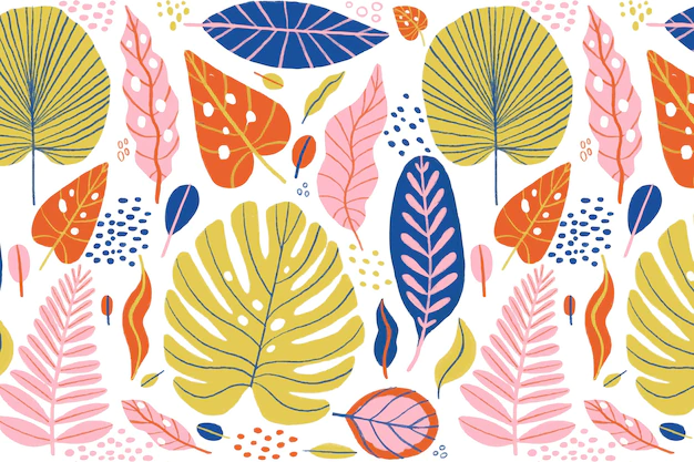 Free Vector | Tropical leaves background concept