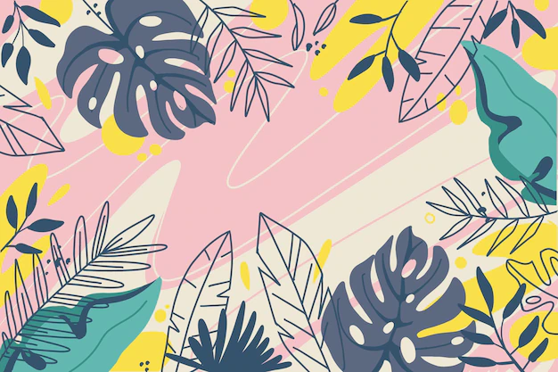 Free Vector | Tropical leaves background