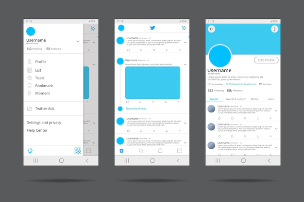 Free Vector | Twitter interface concept