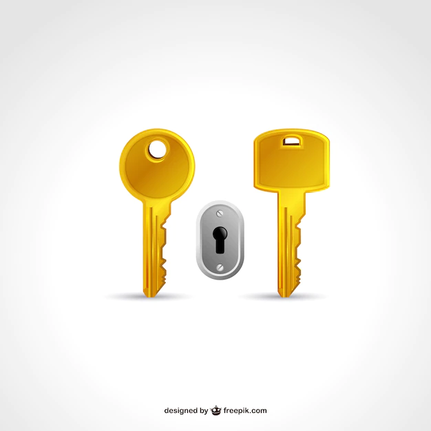 Free Vector | Two keys and a keyhole