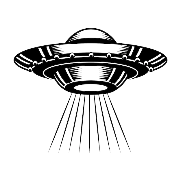 Free Vector | Ufo vector illustration. unidentified flying object, saucer, cosmic, vessel